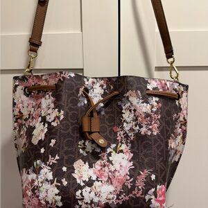 Floral Brown  handbag